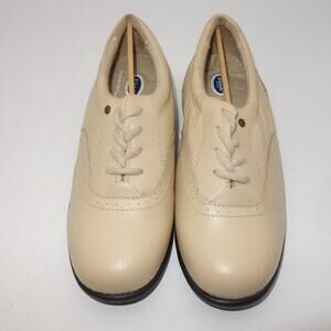 NEW Dr. Scholl's Lace Up Oxford Air Pillow Insole Leather Shoes Tan Women's 6.5